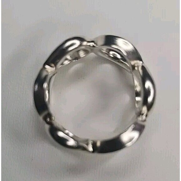 925 Silver Infinity Ring Size 9 Loops Circles Chunky Mens Woman's Fashion Ring - Picture 3 of 5